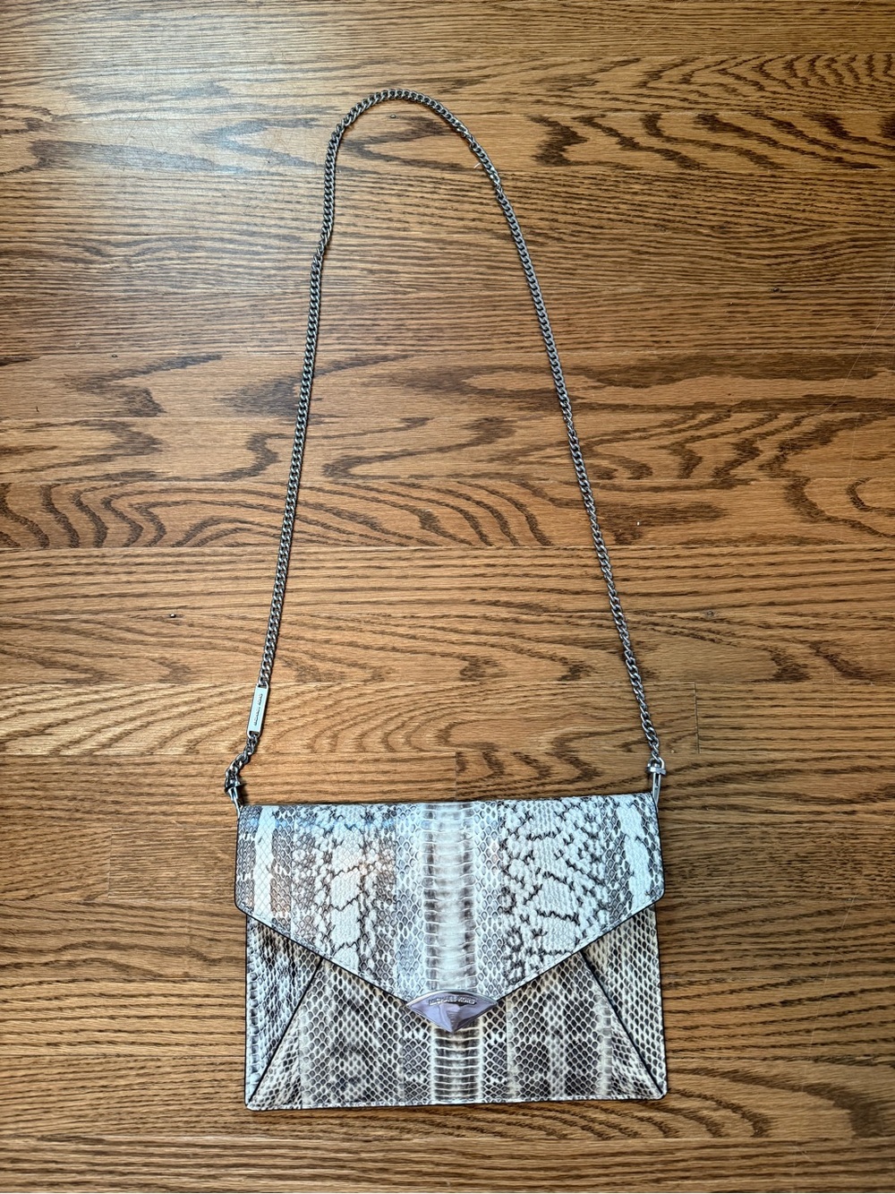 Michael Kors Python-Print Envelope Crossbody Bag